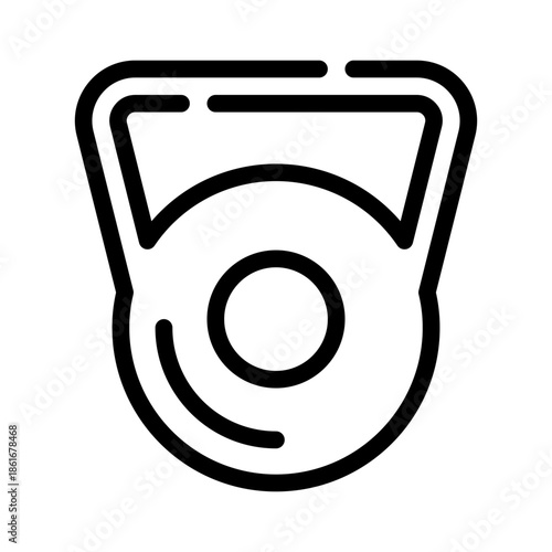 kettlebell line icon