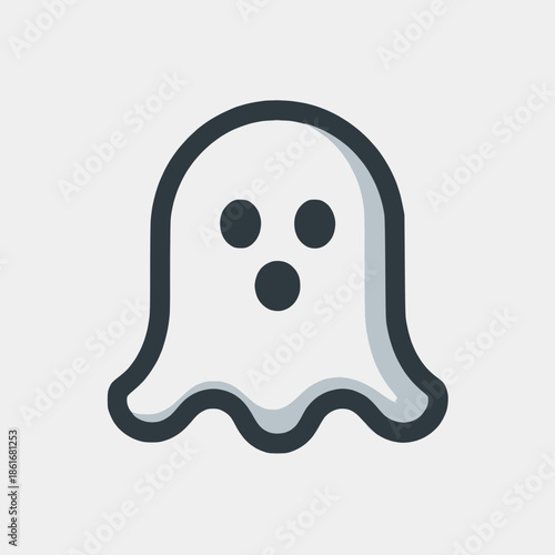 Surprised ghost with a shocked expression on its face