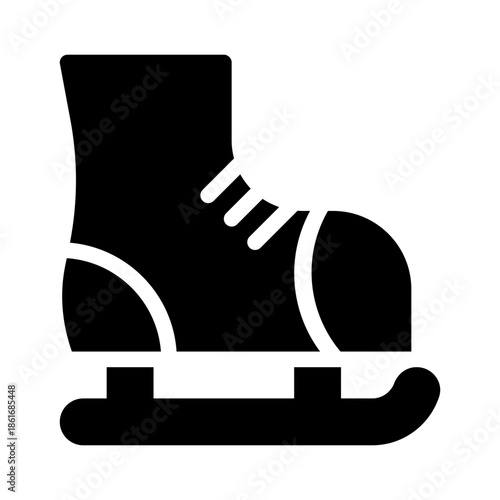 ice skates glyph icon