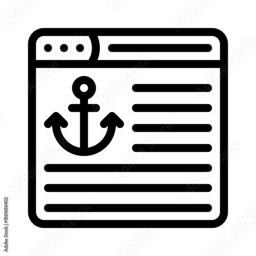 anchor text line icon