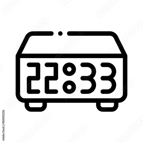 digital clock line icon