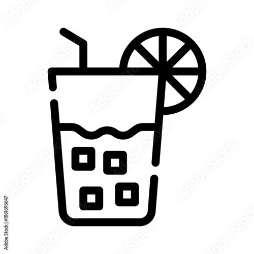lemonade line icon