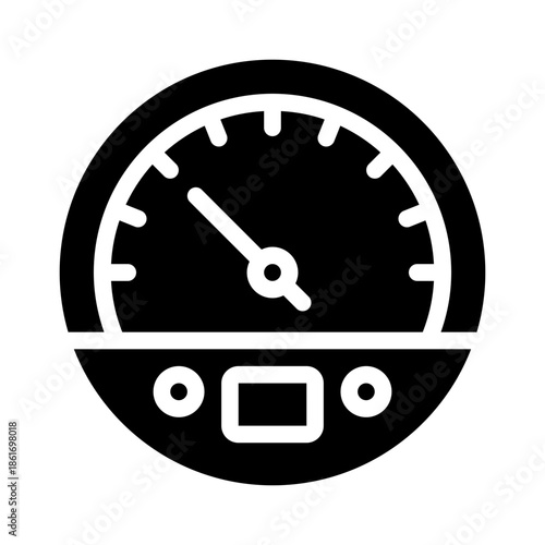 tachometer glyph icon