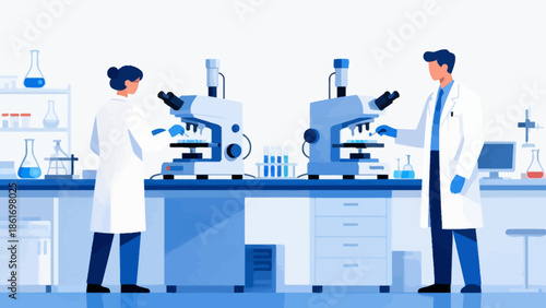 Scientists working in a lab