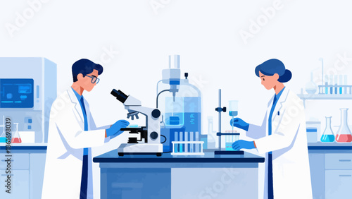 Scientists working in a laboratory