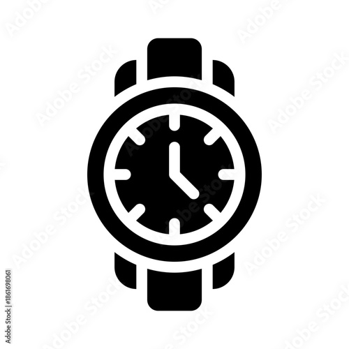 wristwatch glyph icon