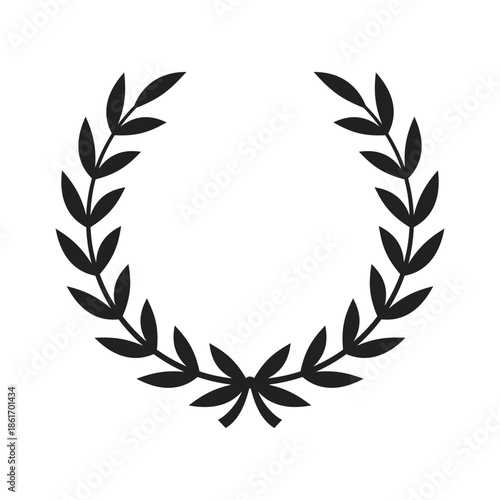 Vintage Laurel Wreath Award Frame, Certificate and Medal Vector Design, Vintage Wheat Ears Honor Emblem