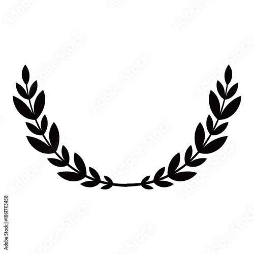 Vintage Laurel Wreath Award Frame, Certificate and Medal Vector Design, Vintage Wheat Ears Honor Emblem