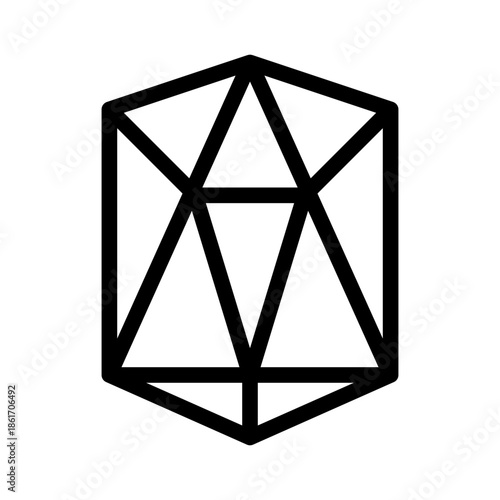 dice line icon