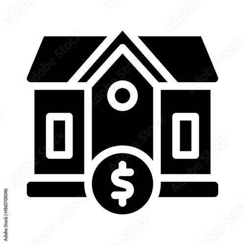 mortgage glyph icon
