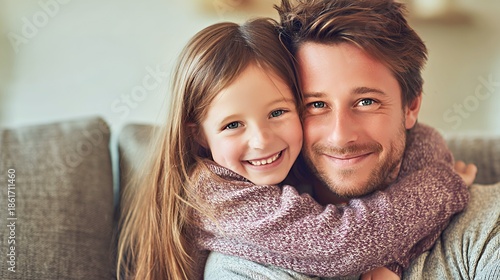 Father Daughter Cuddle: Warm Family Moments at Home