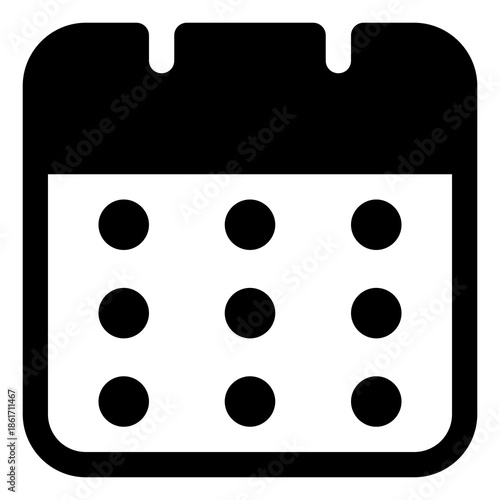Calendar icon for date, schedule and planning