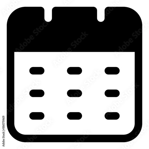 Calendar icon for date, schedule and planning