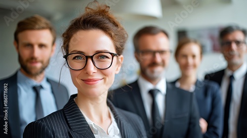 Professional Team Collaboration: Diverse Business Leaders in Modern Office