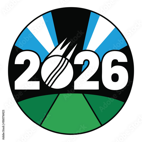 Vibrant Cricket 2026 Icon for T-Shirts and Digital Media