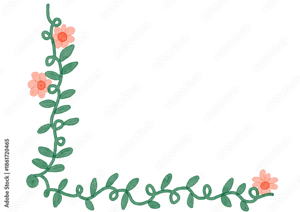 Obraz premium frame with flowers