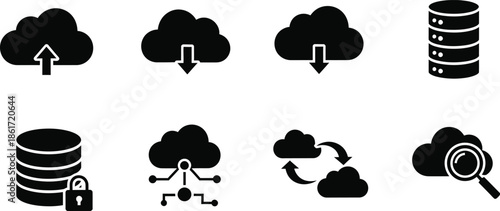 set of silhouettes of women