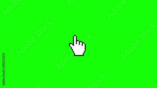 Animated Mouse Pointer Sliding From Lower Right Edge To Center And Performing Click Action Prores Alpha Channel 60 FPS