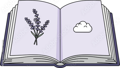 open book with heart shaped pages