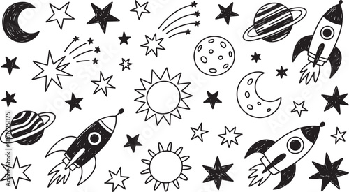 space cartoon illustration