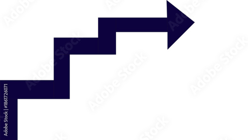 Blue arrow isolated on a white background.