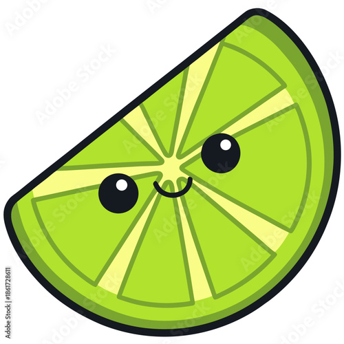 Juicy slice of lime isolated on transparent png
