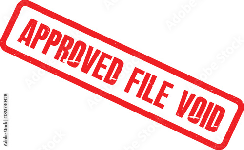 An approved stamp marks a void document with red letters
