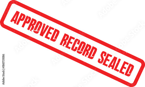 A red stamp with the words Approved Record Sealed is shown on a white background