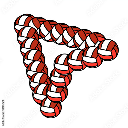 Code symbol icon illustrated with braided volleyball rope style, ideal for programming visuals, developer tools, coding interfaces, and tech sports concepts