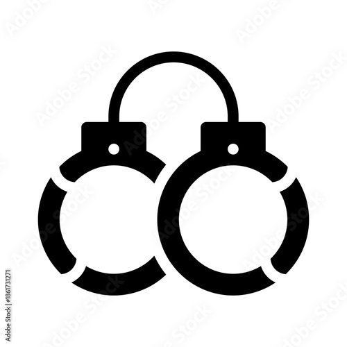 handcuffs glyph icon