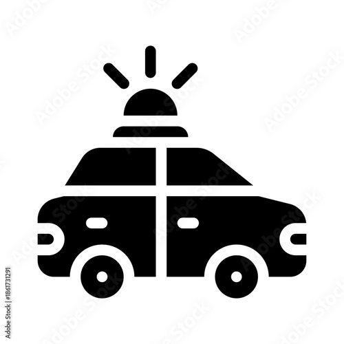 police car glyph icon