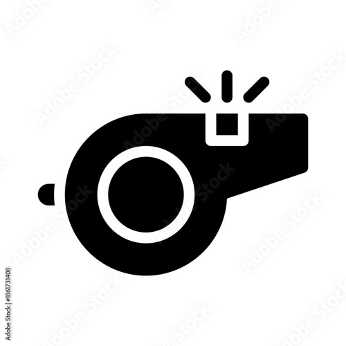 whistle glyph icon