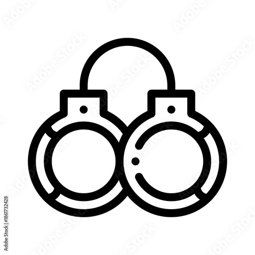 handcuffs line icon