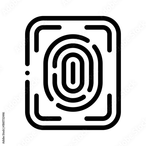 fingerprint line icon