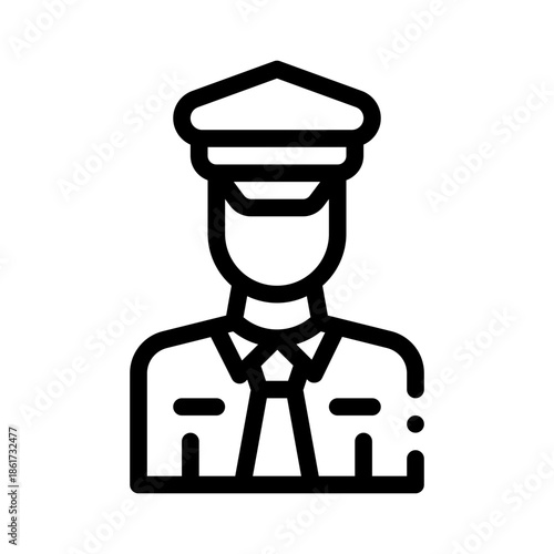 police officer line icon