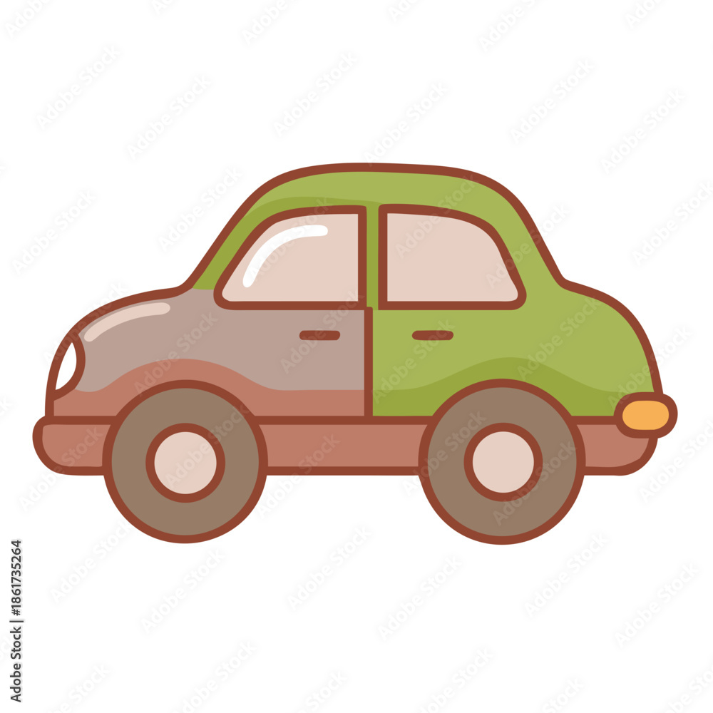 Fototapeta premium Colorful small car