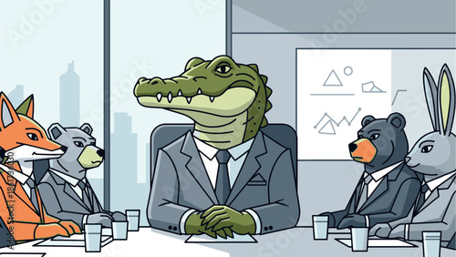 Crocodile CEO Leading Business Meeting