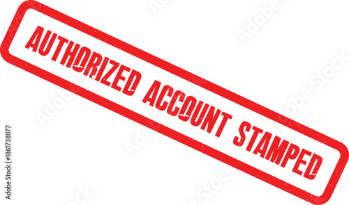 A red authorized account stamped seal is shown on a white background