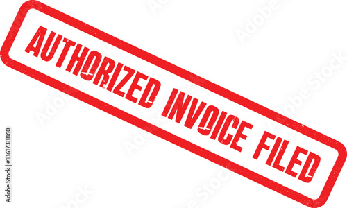 The authorized invoice document is being stamped and filed officially now