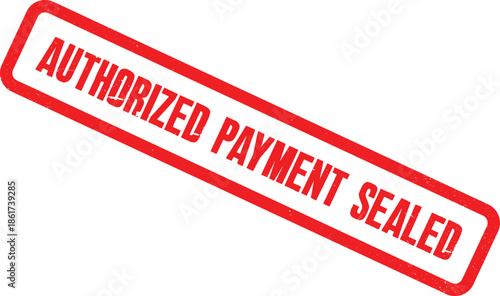 A red authorized payment sealed stamp is shown on a white background