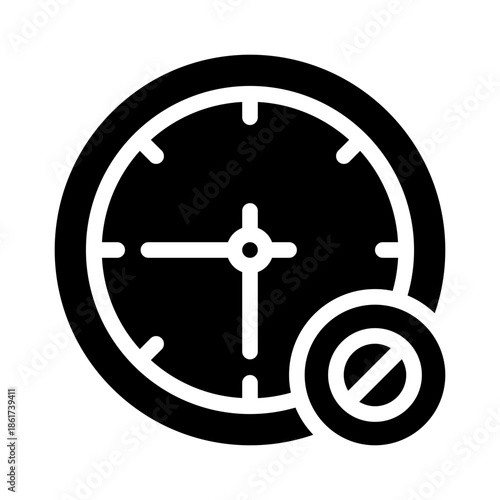 time glyph icon
