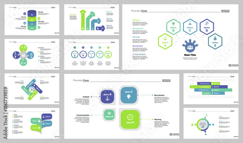 Ten Research Slide Templates Set