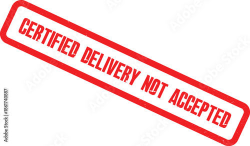 A rejected package with a certified delivery not accepted stamp on it in office
