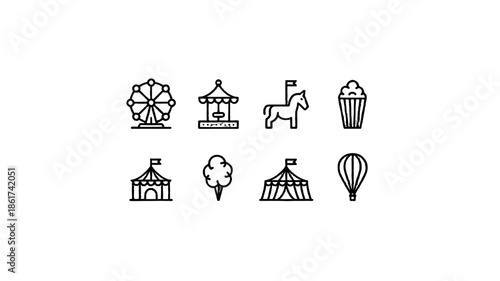 A charming array of carnival icons.