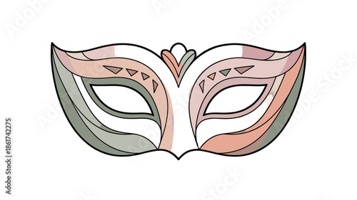 A decorative mask with intricate design, ready for a masquerade.