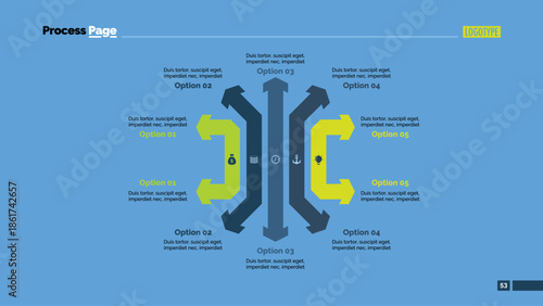 Five Two-sided Arrows Slide Template