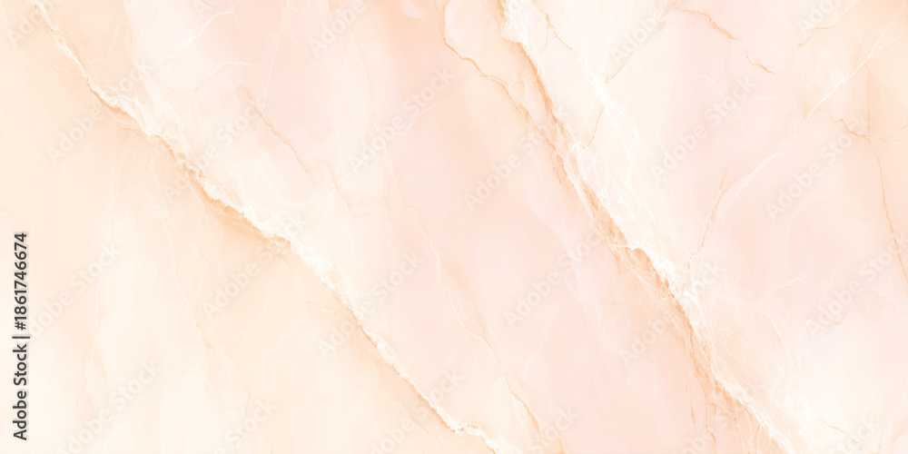 Fototapeta premium A captivating close up view of a delicate peach onyx marble texture showcasing natural veining and warm tones