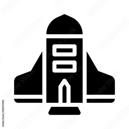 spaceship glyph icon
