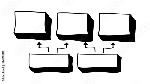 Modular process workflow diagram with feedback loops and system interaction structure