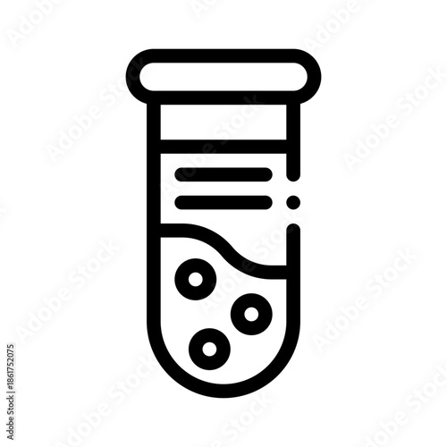 test tube line icon
